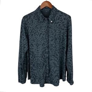 lululemon athletica Black Leopard Print Blouse